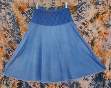 vintage half slip Bestform 1257 med dyed blue 24"L