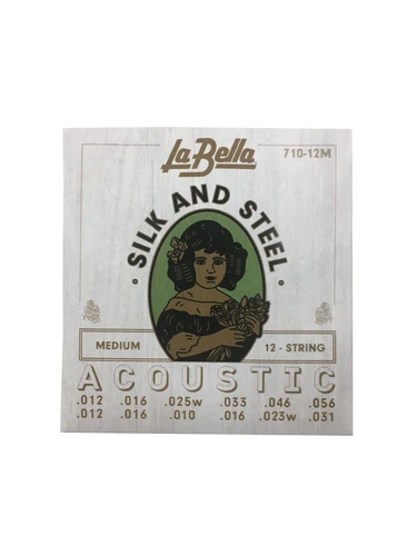 La Bella Guitar Strings 12-String Silk & Steel Medium Fingerpicker