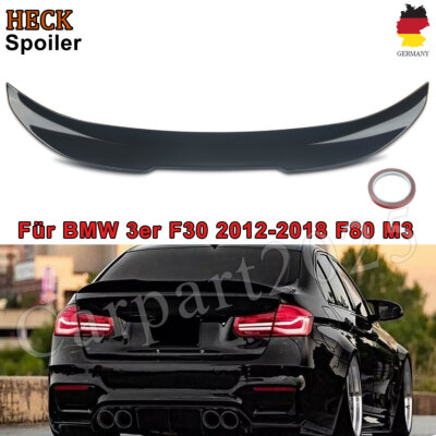 Ducktail PSM Optik Schwarz Glanz für 3er BMW F30 Limo 2011-19 F80 M3 Heckspoiler