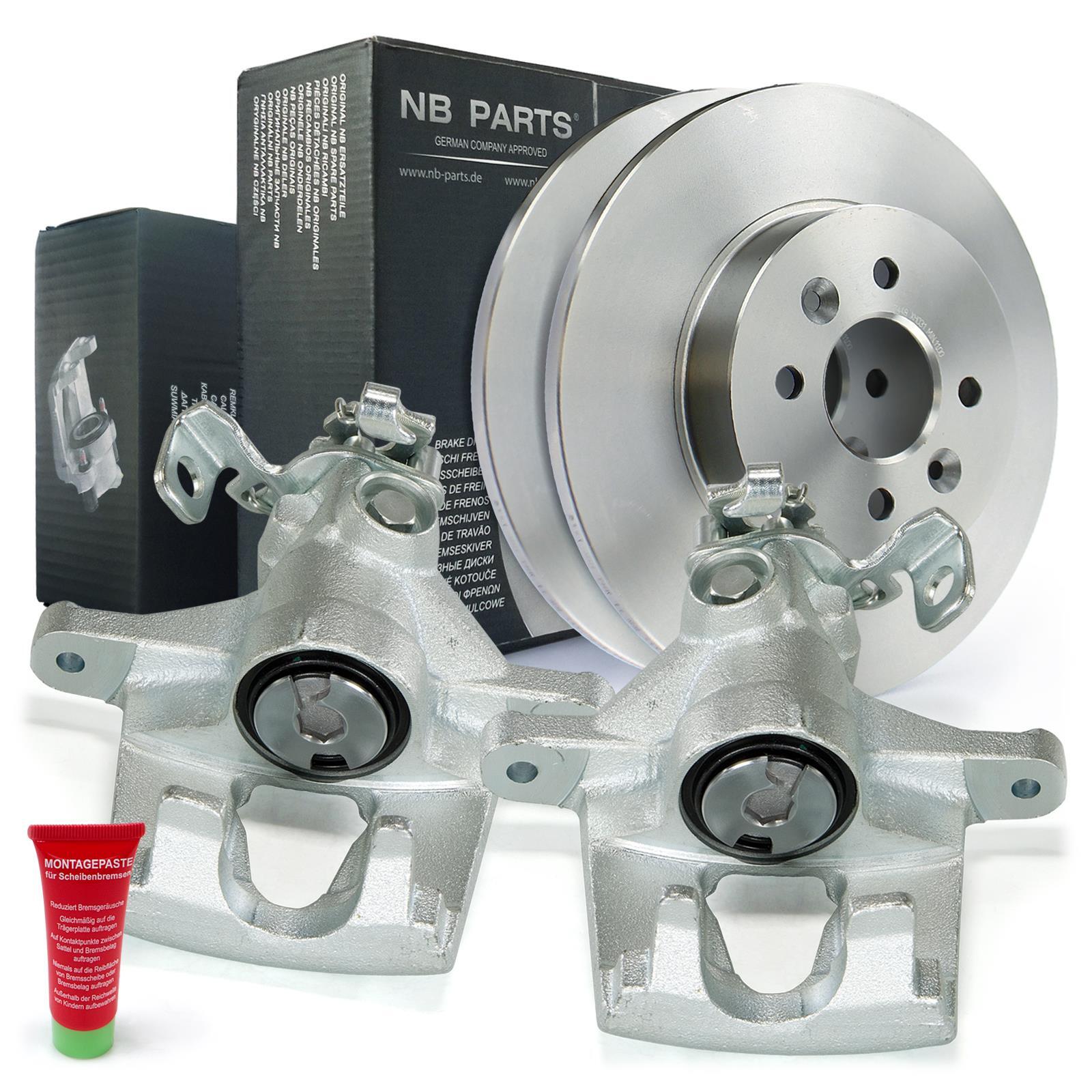 Brake Calipers + Brake Discs Set 280mm Rear Renault Kangoo KC0/1 FC0/1 Rapid