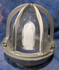 Crouse-Hinds Mod. 13720-D Explosion Proof Glass Light Globes VRH-200 w/Cage