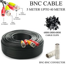 CCTV BNC Extension Cable HD DC Power Lead Security Camera DVR Video Data Power