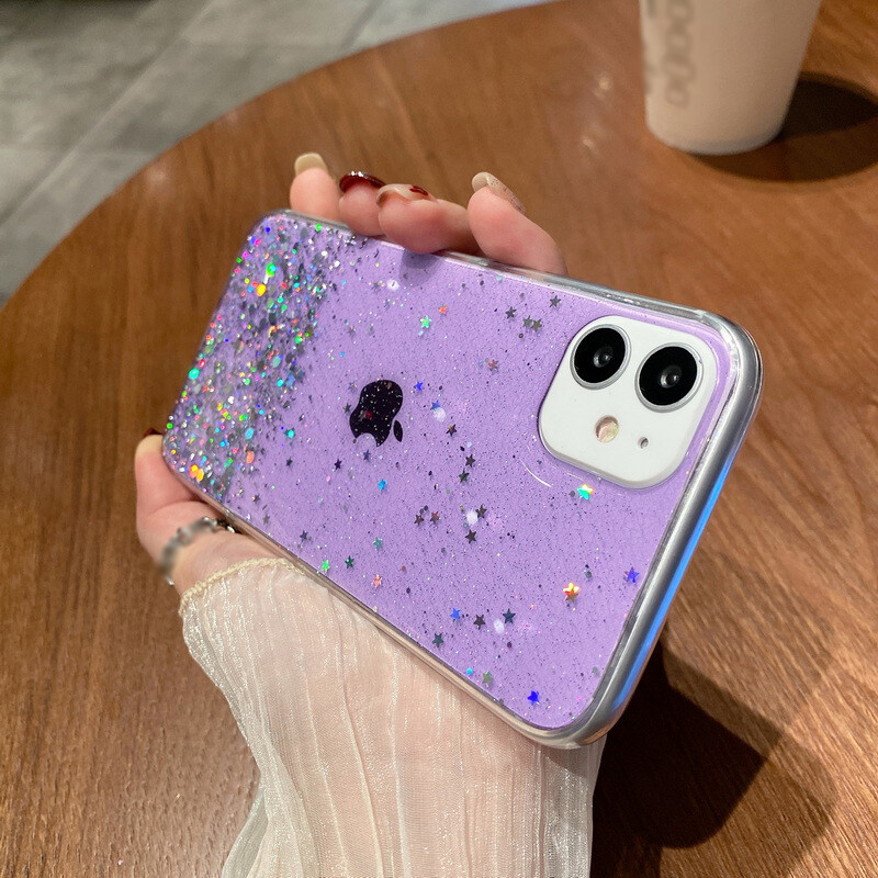 For iPhone 16 15 14 13 Pro Max 12 11 XR 8 Bling Glitter Silicone Soft Case Cover