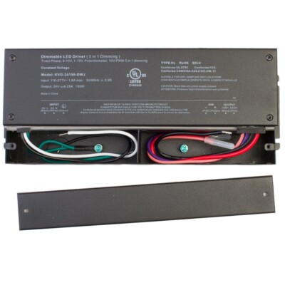 LEDUPDATES 24V 150W TRIAC 0-10v DIMMABLE POWER SUPPLY LED DRIVER UL LISTED