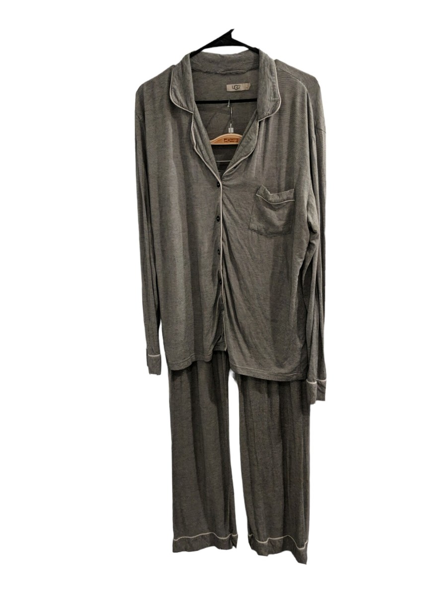 UGG Lenon Soft Pajamas Ministripe Jersey PJs ***READ Large Top Medium  Pants***