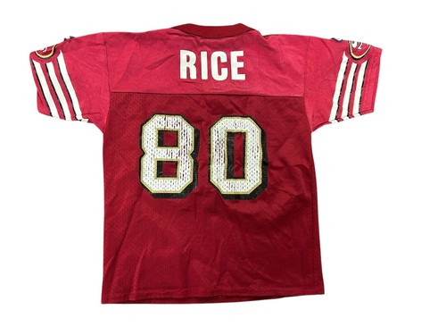 VINTAGE San Francisco 49ers Jerry Rice Champion Jersey Youth Size 5-6 (ages 4-6) - Picture 4 of 9