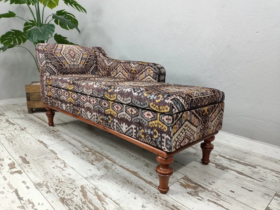 Storage sofa bed, Chaise lounge sofa, Upholstered sofa, Lounging chair, - Image 4 of 4