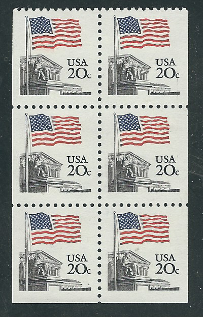 Scott #1896 20 CentFlag Over Supreme Court  Booklet Pane