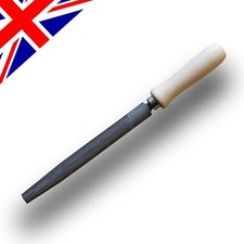6" 150mm Half Round File Bastard Engineers File (with Wooden Handle fitted)