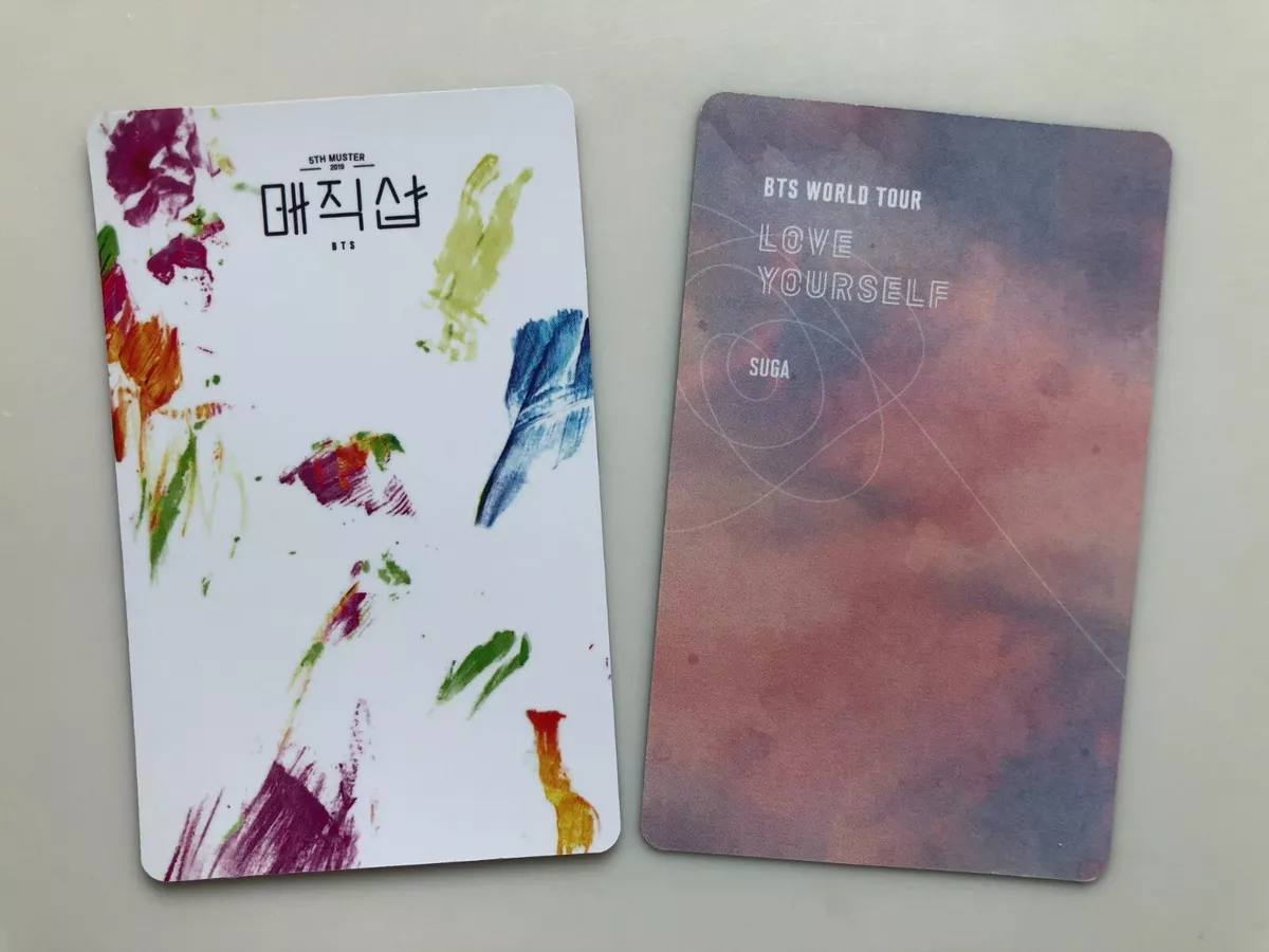 BTS Suga Love Yourself Seoul & 5th Muster Magic Shop DVD Official PhotoCard  2set