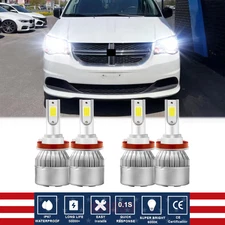 H11/H9 LED Headlight kit Bulbs High Low Bean For Dodge Grand Caravan 2011- 2019