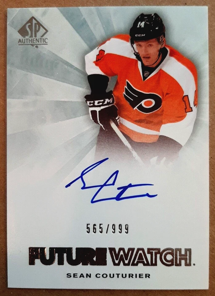 SEAN COUTURIER SIGN OF THE TIMES 2011-12 SP AUTHENTIC AUTO ROOKIE #SOT-CU FLYERS - Image 3 of 4