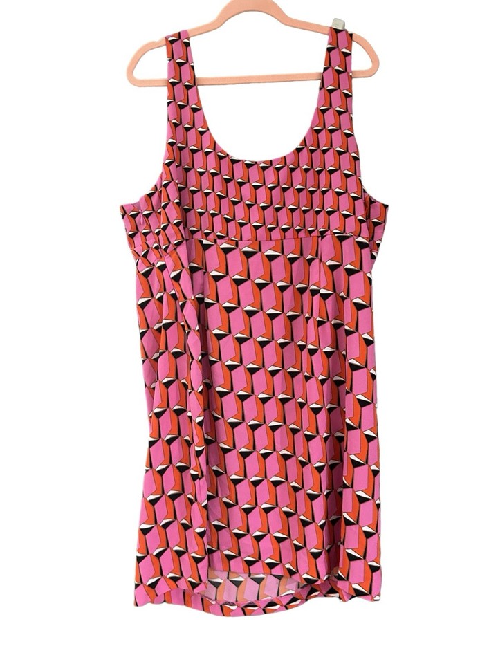 Diane Von Furstenberg Dress For Target Pink Geometric Print. Size 22 eBay