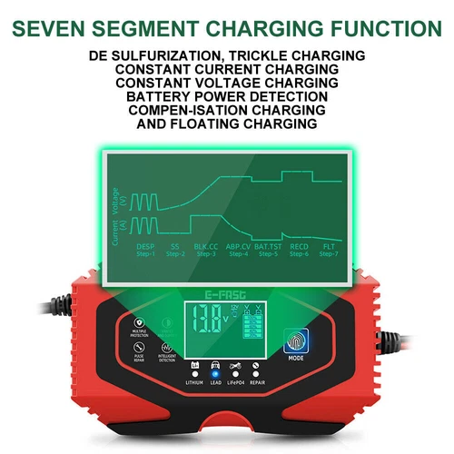 12V 24V Car Battery Charger Lead-acid AGM GEL& Lithium LiFePO4 Battery Repair AU - Bild 4 von 15