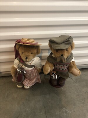 Vintage Mr. And Mrs. Teddy Golf Partners 14  Tall 