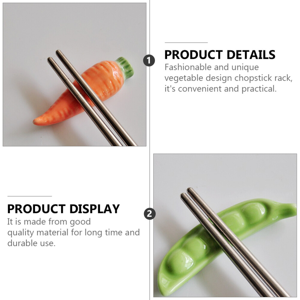 18 Pcs Ceramic Chopstick Rest Ceramics Dinning Table Decor Chopsticks