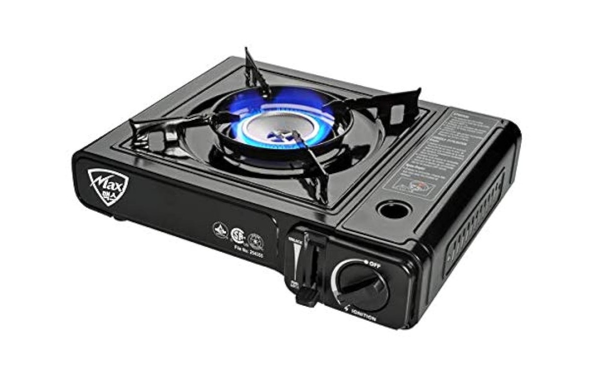 Max Gas Stove MS-2500 (Black), 8000 BTU, Camp Stove, with Carrying Fast  Ship