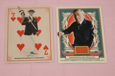 WOODROW WILSON LOT OF 2 2013 GOLDEN AGE PLAYING CARD & BASE #6&16 PRESIDENT