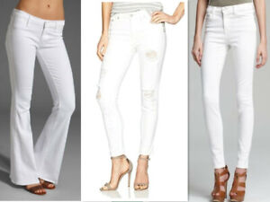 Skinny Denim White Jeans Pants Size 
