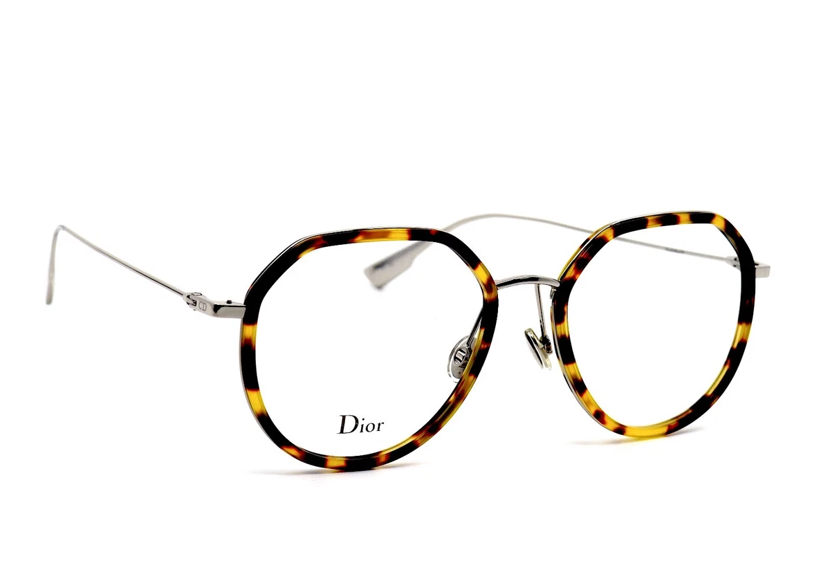 NEW CHRISTIAN DIOR STELLAIRE 09 8JD HAVANA SILVER AUTHENTIC