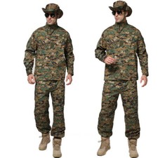 Mens Tactical Jacket Pants Combat US Army Military SWAT Camo BDU Uniform Sets