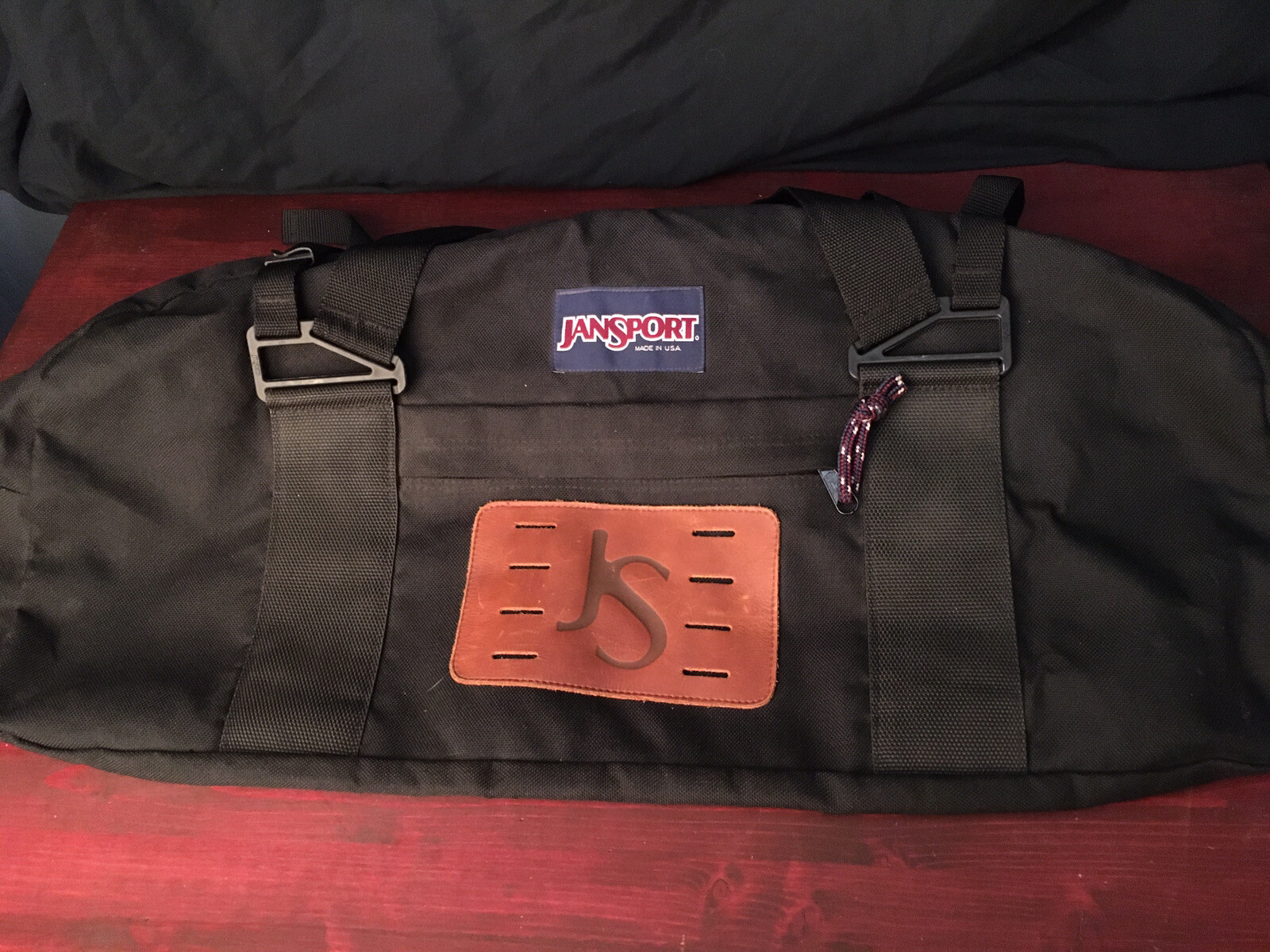 Vintage Jansport Black Duffel Bag Made in USA Gem