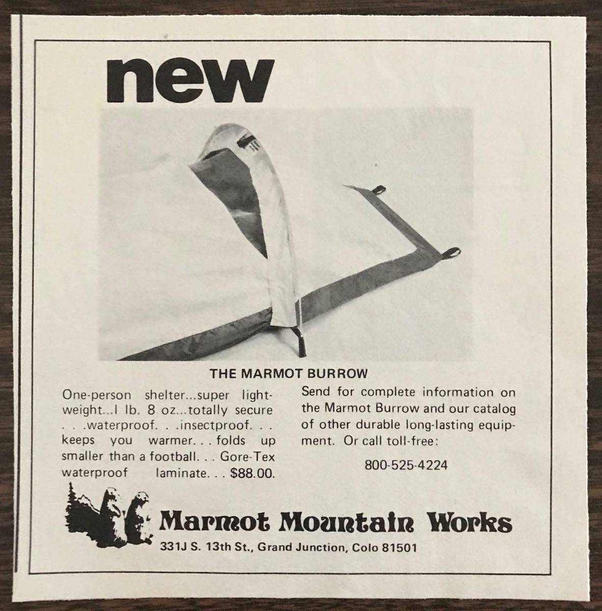 テント・タープ Marmot mountain works Burrow ビンテージテント Marmot mountain works Burrow | Item