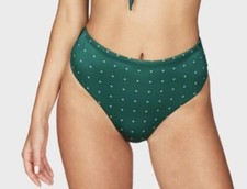 BOND EYE BRIGETTE HIGH WAIST SWIM BRIEF, SIZE SMALL, EMERALD GREEN NEW WITH TAGS