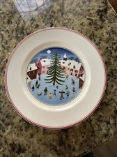 Villeroy & Boch Design Naif Salad Plate Laplau Christmas   8.25" -unused