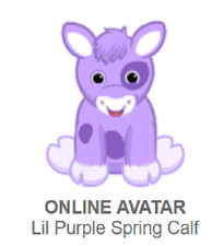 Webkinz Classic Lil Purple Spring Calf *Code Only* (~messaged~)