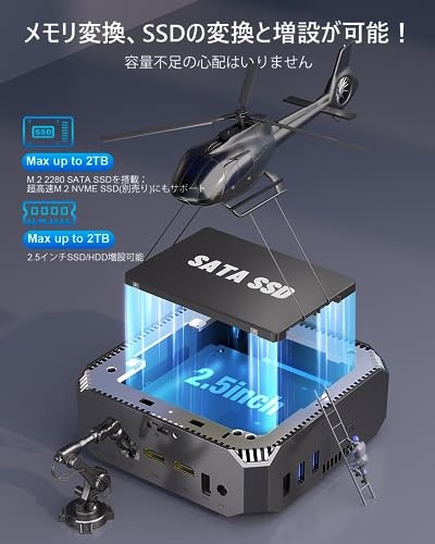 ミニPC NIPOGI Mini PC N100 RAM8GB SSD256GB Amazon.co.jp: NiPoGi ミニpc n100 mini pc 動作より安定 最大