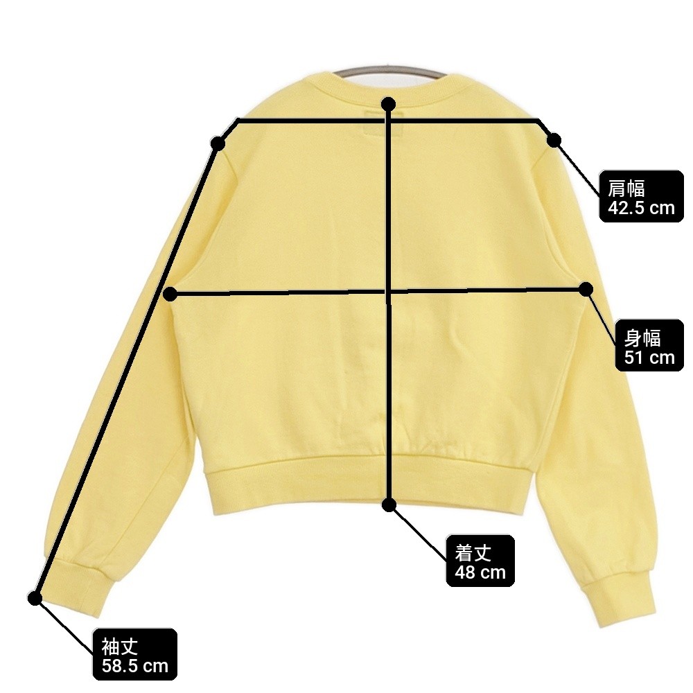 STUSSY Crew neck, palm tree print, size S sweat yellow 6-0328M