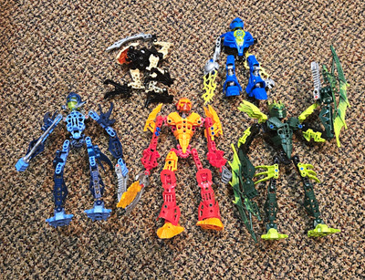 LEGO BIONICLE Glatorian lot, Ackar, Kiina, Gresh, Hero Factory Surge, Zesk 