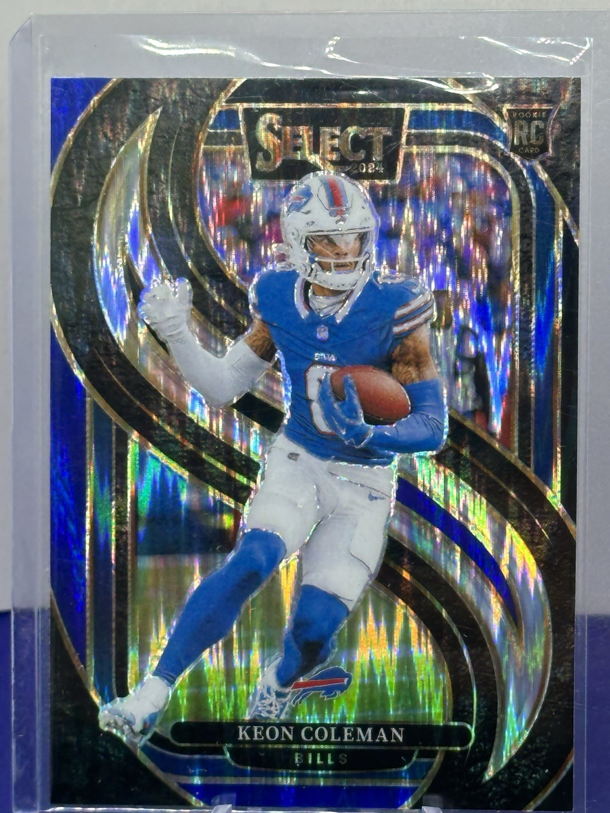 2024 Panini Select - Premier Level Keon Coleman #153 Black & Blue Shock Prizm...