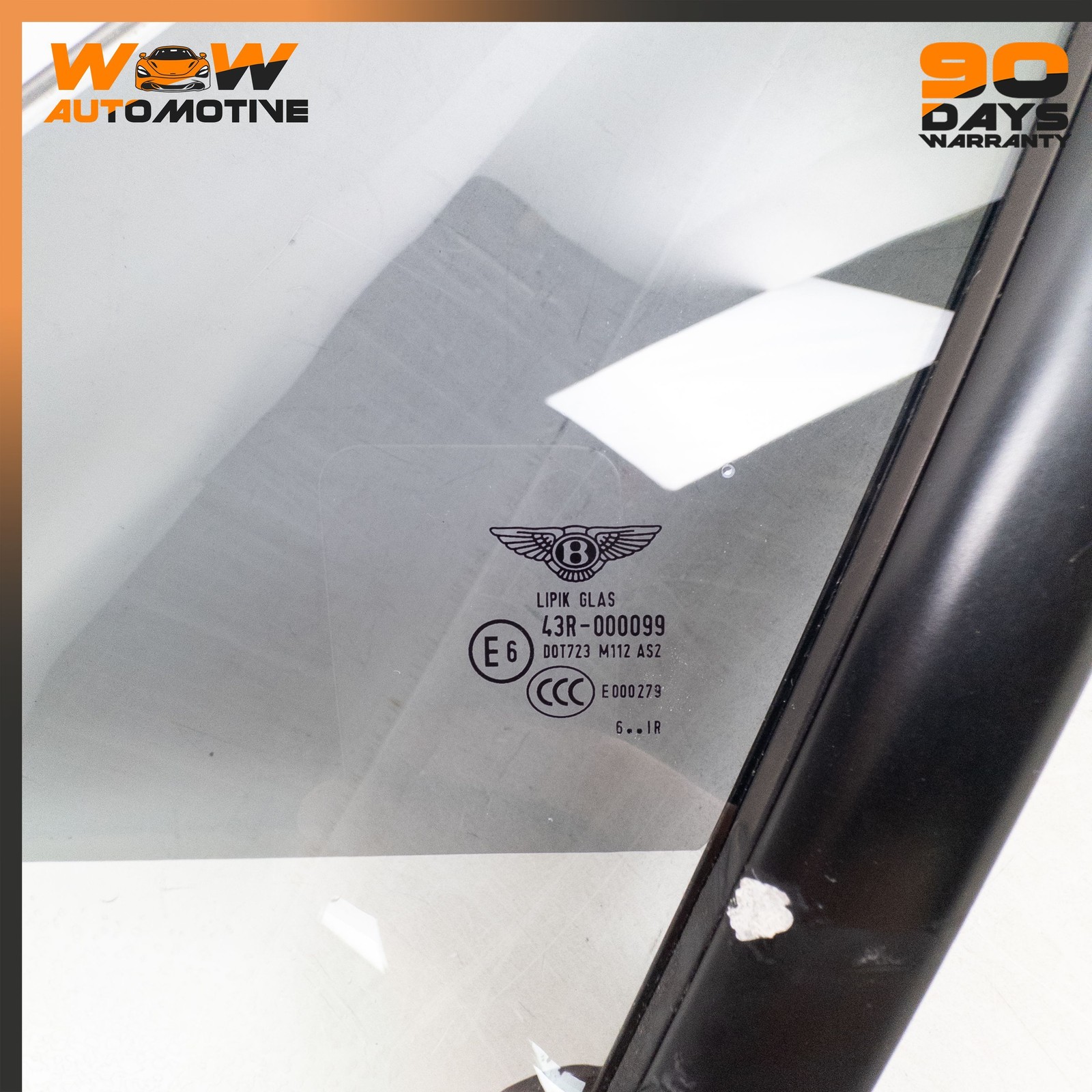 07-11 BENTLEY CONTINENTAL GTC FRONT LEFT DOOR QUARTER VENT WINDOW GLASS OEM