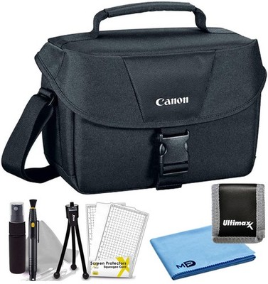 Canon 100ES Padded Compact Digital SLR EOS Camera Gadget Case + Cleaning Kit