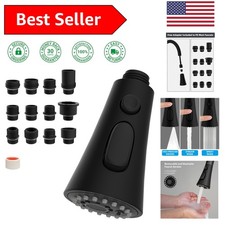 Versatile 3-Function Pull Down Kitchen Faucet Sprayer   Matte Black  Durable