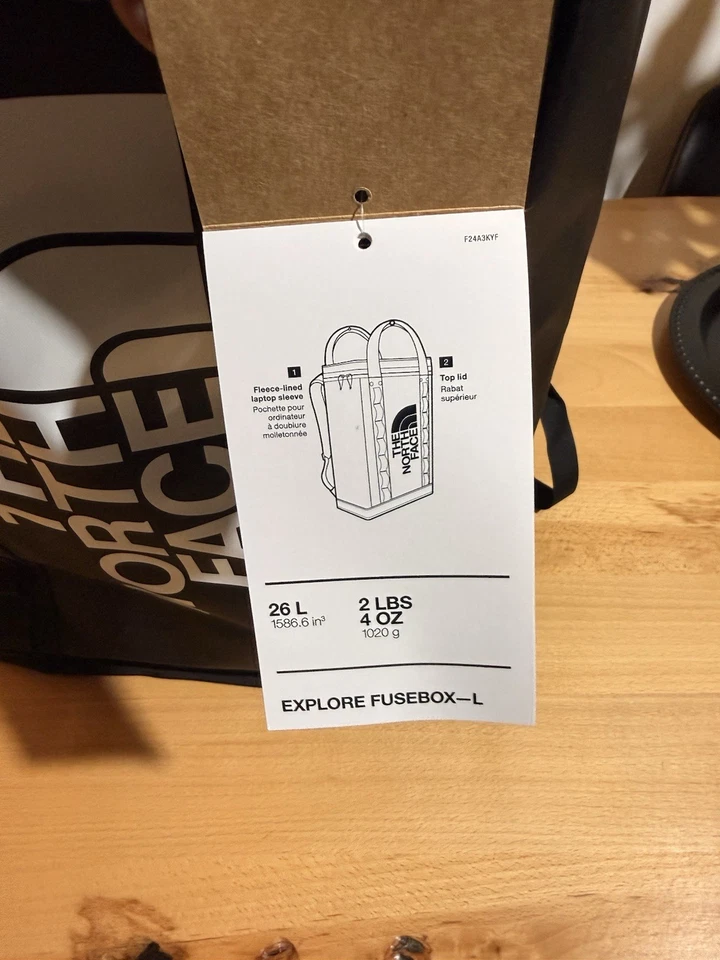 Rucksack The North Face Large Explore Fusebox L Schwarz Neu mit Etikett - Bild 2 von 4