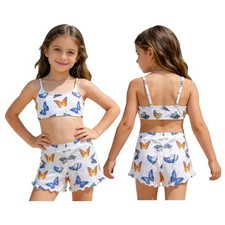 Girls Girls Beachwear Beach Holidy Summer Straps Tankini Breathable Sets Suit