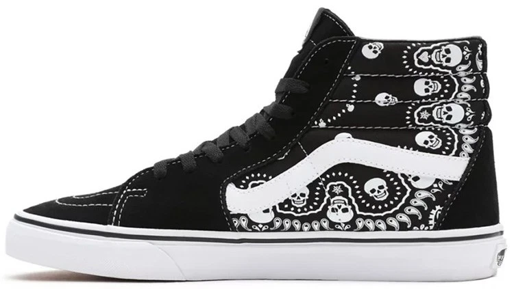 Vans Sk8- High Bandana - Black for sale | eBay
