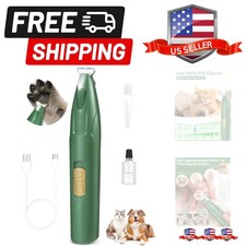 Dog Paw Trimmer with LED Light, 2 Speed Dog Clippers for Grooming Small Dogs,...