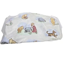 Vtg Disney Classic Winnie the Pooh & Friends Fitted Crib Sheet Baby Bedding EUC