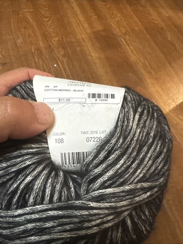 Katia Concept Cotton Merino #108 Gray Black Yarn Lot Of 3 - Picture 2 of 2