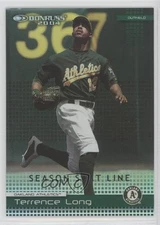 2004 Donruss Stat Line Season 31/64 Terrence Long #172 Auto t8e