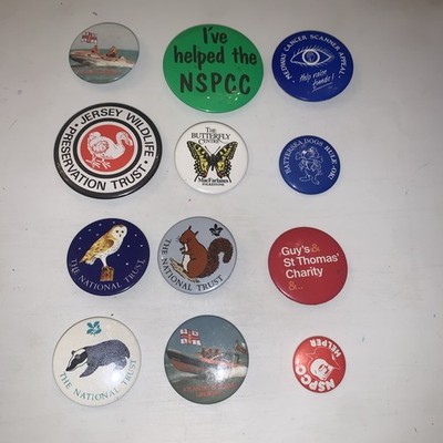 Charity Badges Job Lot Bundle Pin Button Mixed Collectables Retro Vintage 
