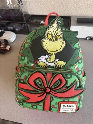 Loungefly Grinch Stole Christmas Present Mini Backpack NWT  display picture 2