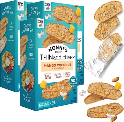 Ni's THINaddictives Cranberry Almond Nut Cookies, Sweet Crunchy & Chewy