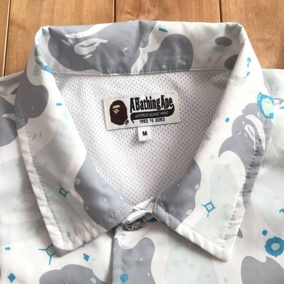 BAPE Space camo coach jacket a bathing ape galaxy cosmos White