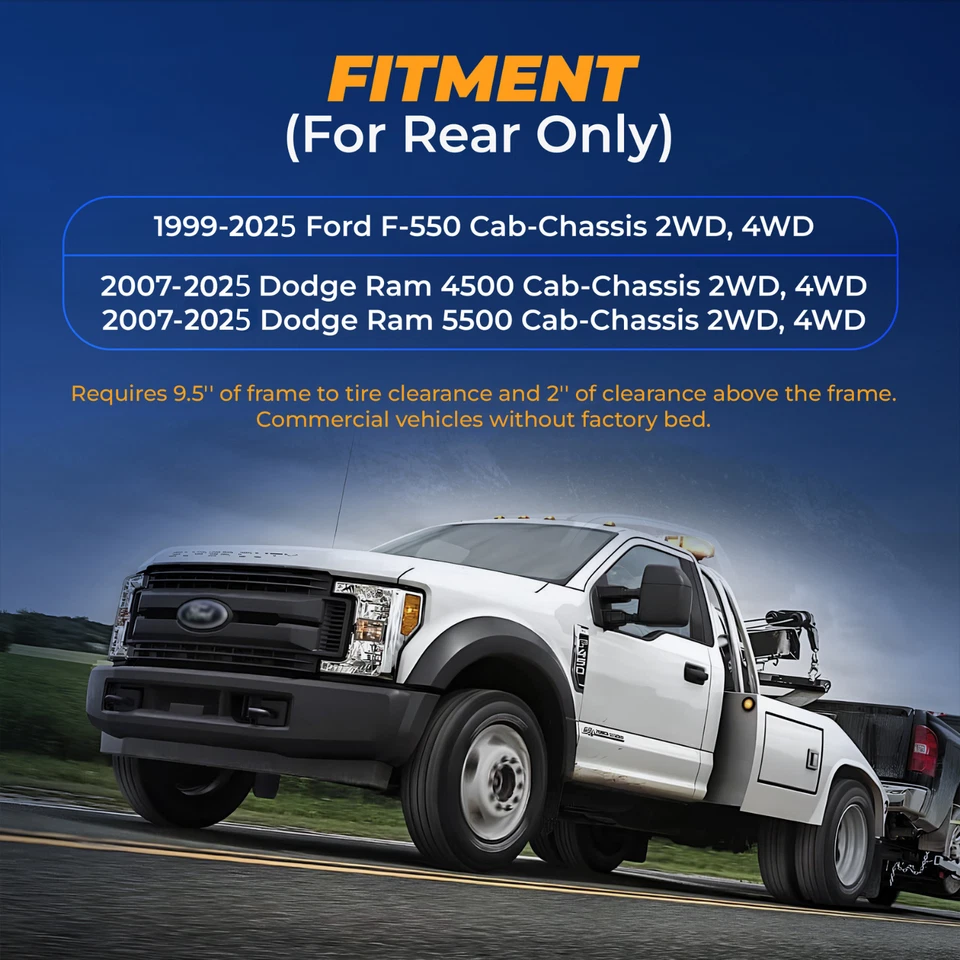 Air bag Suspension Kit For 99-25 Ford F550 and 07-25 Dodge Ram 4500 5500 w/Crad Foto 3 de 4