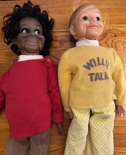 Willie Talk Ventriloquist Puppet Doll Vintage- Two Dolls